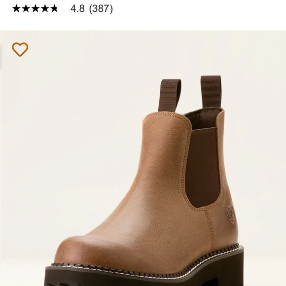 Ariat Brown Leather Chelsea Boots - Picture 6 of 9